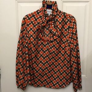 Beautiful Elizabeth McKay Silk Blouse size 4